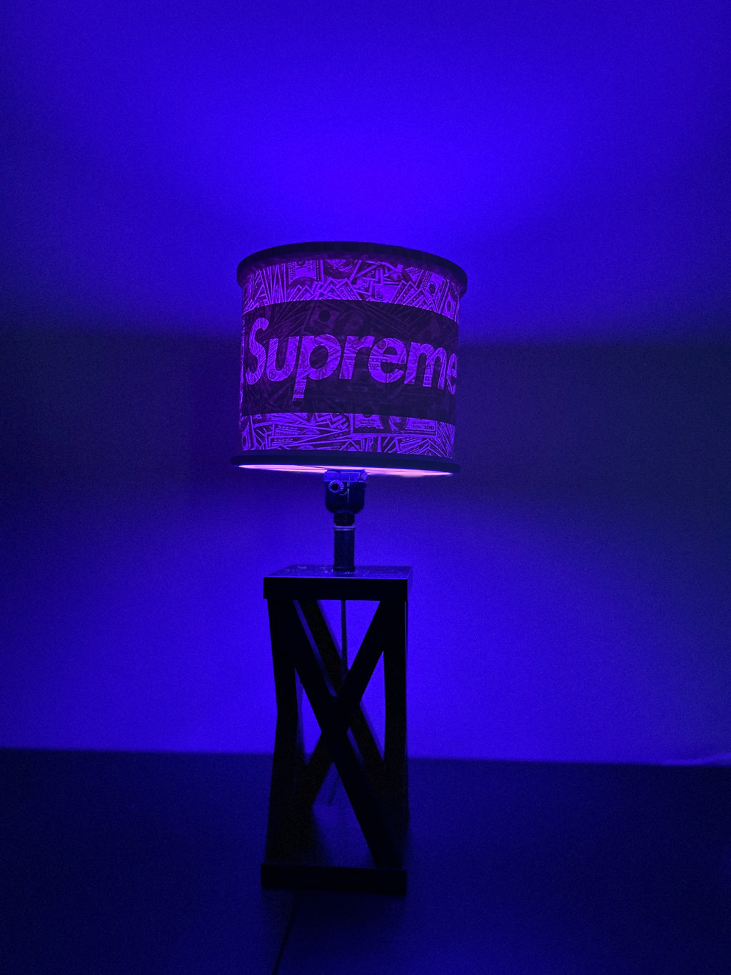 Supreme inspired streetwear custom 3D-printed lampshade by Dream Layer Studios (image 2 of 2)
