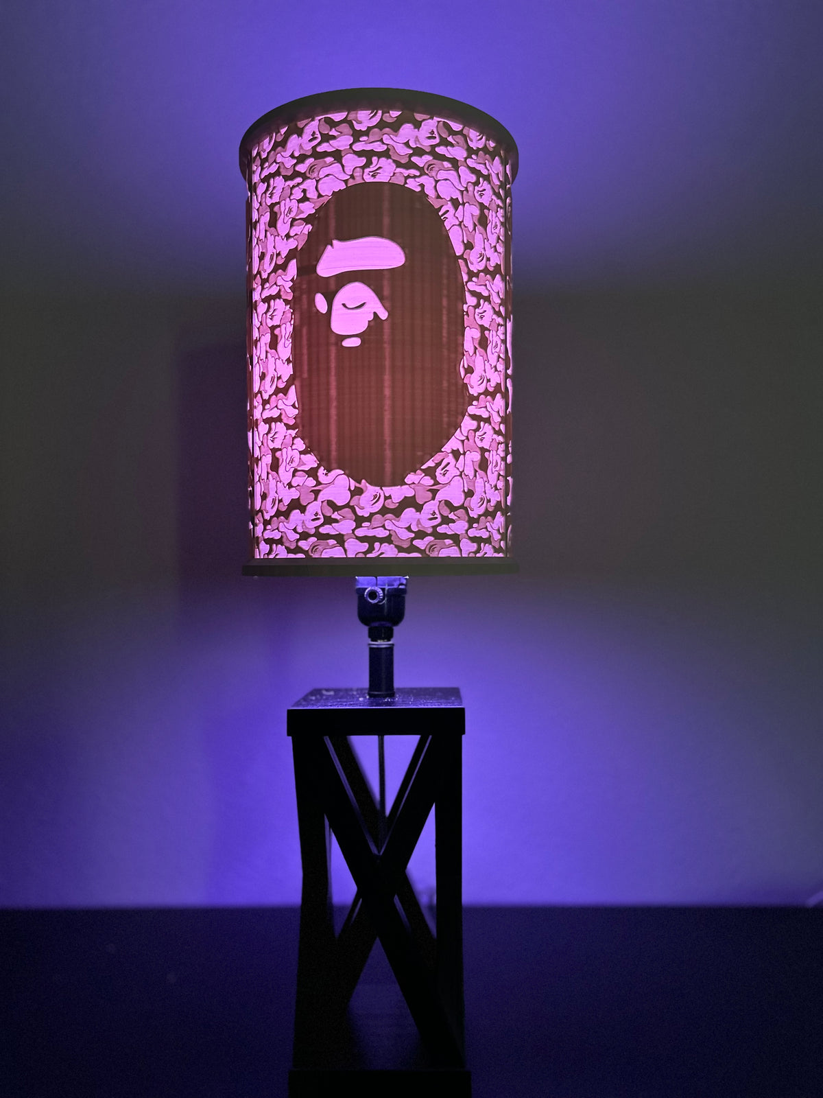 BAPE inspired streetwear custom 3D-printed lampshade by Dream Layer Studios (image 1 of 2)