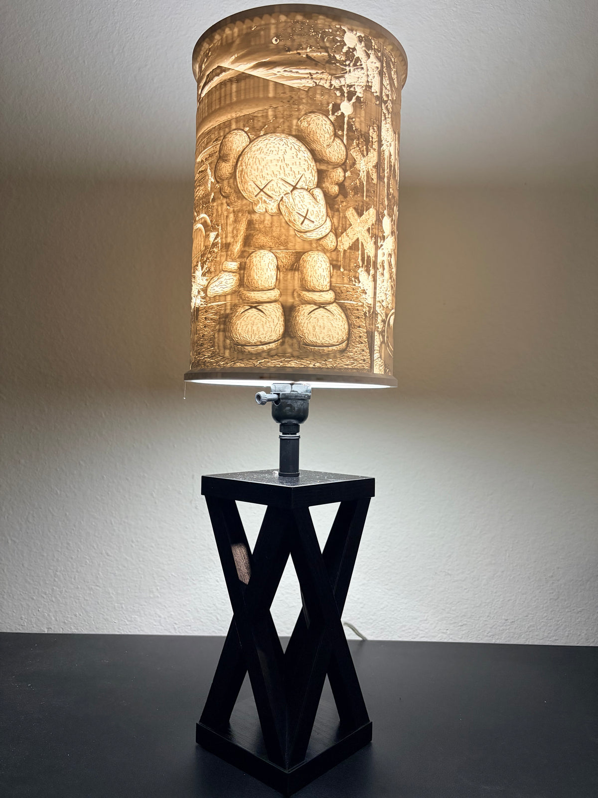 KAWS inspired art custom 3D-printed lampshade by Dream Layer Studios (image 3 of 3)