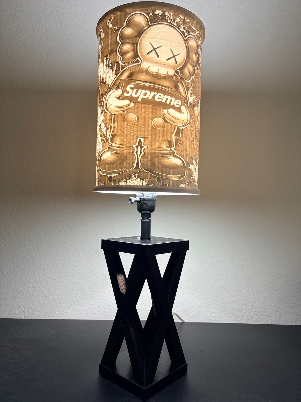 KAWS inspired art custom 3D-printed lampshade by Dream Layer Studios (image 1 of 3)