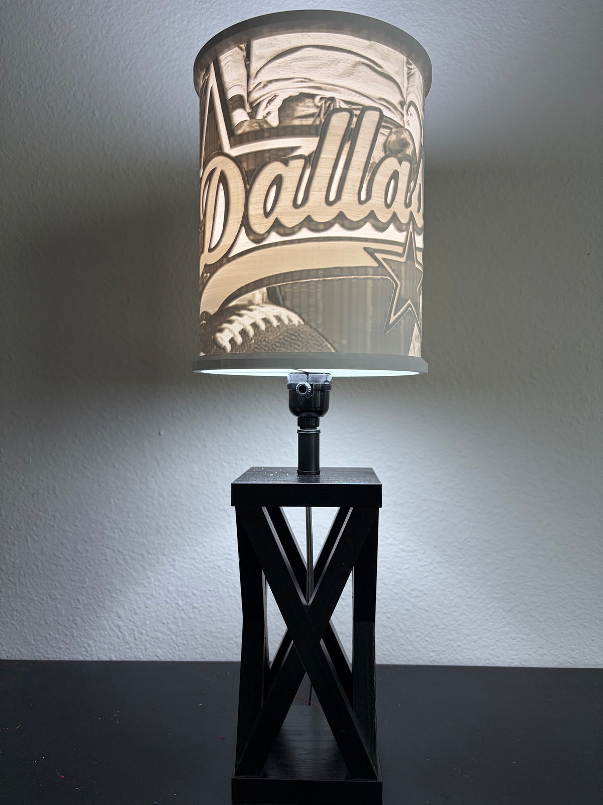 Dallas football inspired custom 3D-printed lampshade by Dream Layer Studios (image 2 of 3)