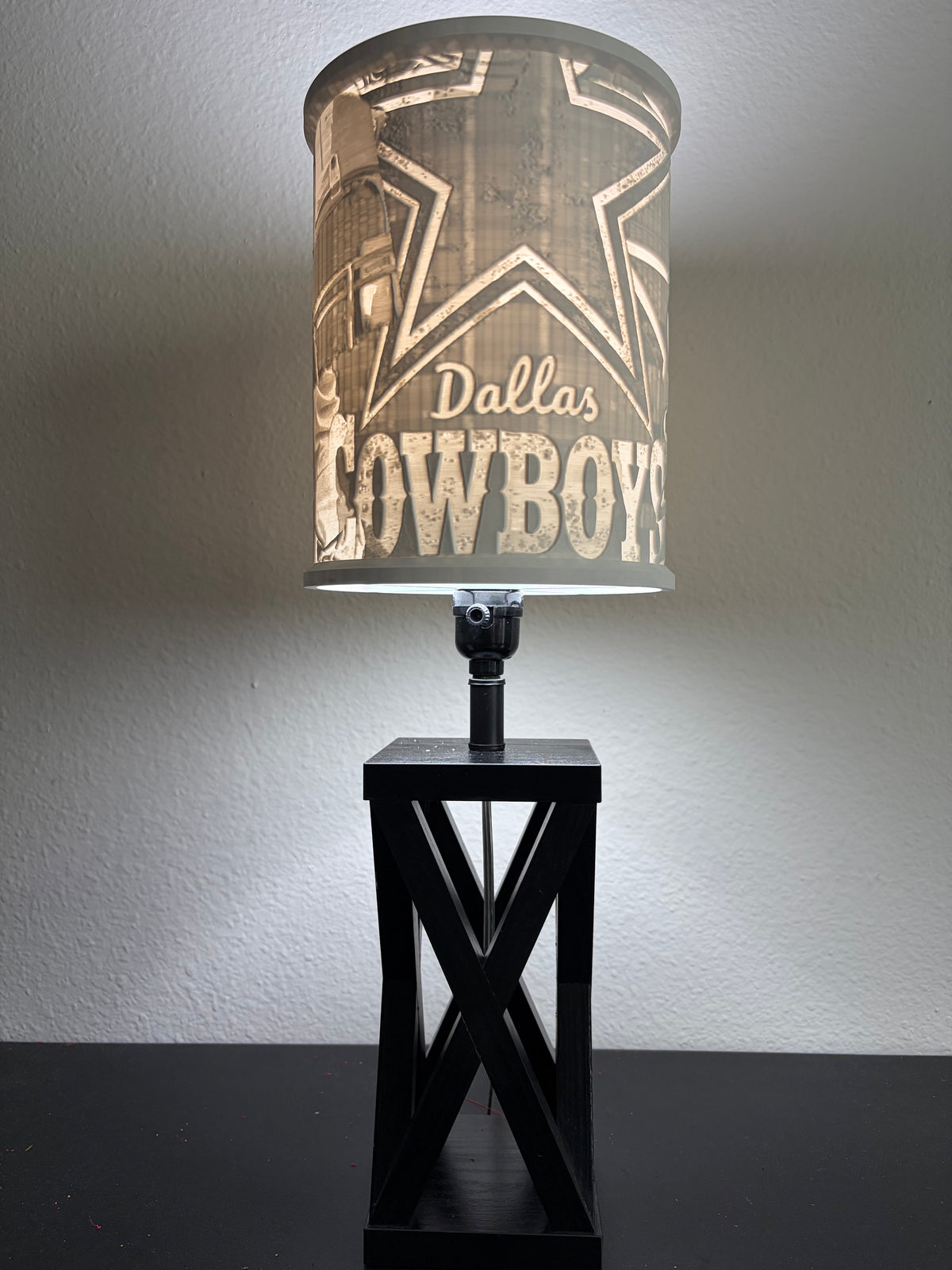 Dallas football inspired custom 3D-printed lampshade by Dream Layer Studios (image 1 of 3)