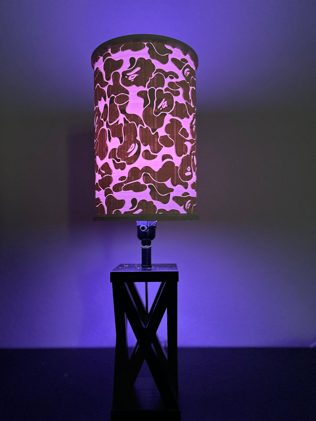 BAPE inspired streetwear custom 3D-printed lampshade by Dream Layer Studios (image 2 of 2)