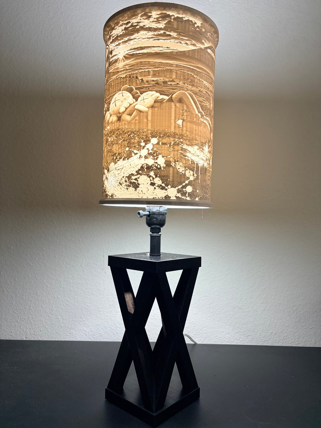 KAWS inspired art custom 3D-printed lampshade by Dream Layer Studios (image 2 of 3)